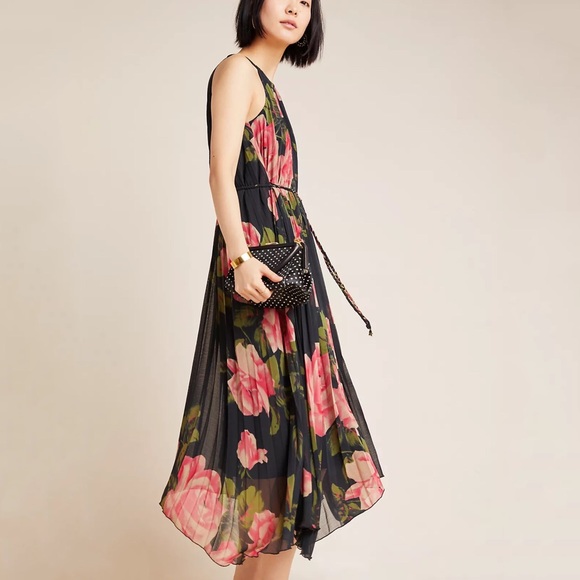 Anthropologie Emeline Pleated Midi Dress - Picture 2 of 12